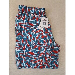 Rokka & Rolla Swim Shorts Mens Size Large Lined Fish Pattern Colorful NEW